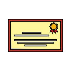 graduation certificate isolated icon