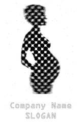 Pregnant woman company logo vector illustration