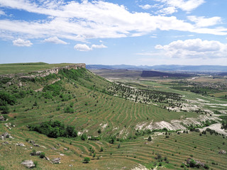 Fototapeta premium White rock at crimea view from top