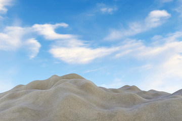 Fototapeta na wymiar sandy hills with sky - CG image