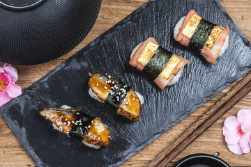 Sushi ，Japanese food.