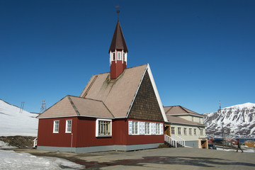 Eglise, Longyearbyen, archipel du Spitzberg, Svalbard
