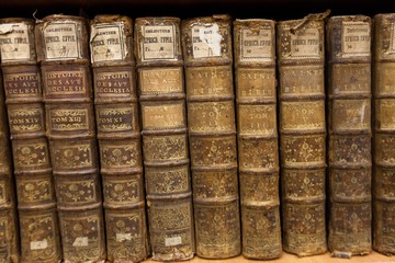 Row of Antique Books