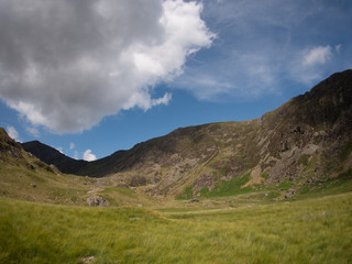 Llyn Cau Walking route in der Nähe von Cadair Idris, Wales
