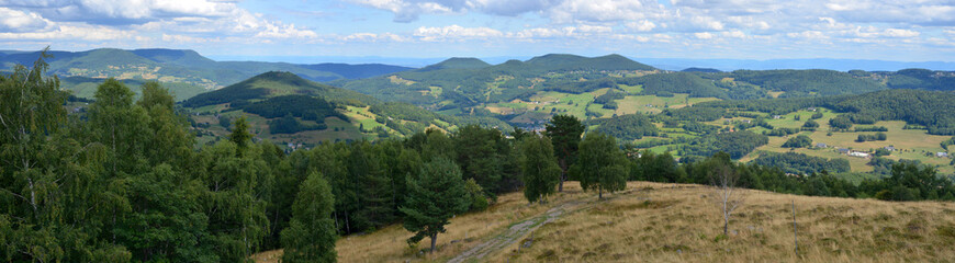 large panorama of the Alsace region in France