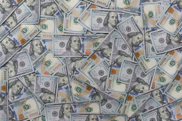 Background of one hundred dollar bills