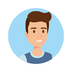 young and casual man character