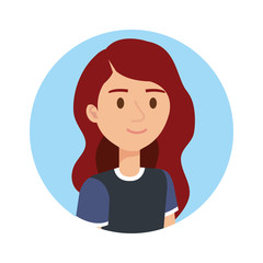 beautiful and young woman character