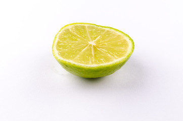 Sliced lime isolated