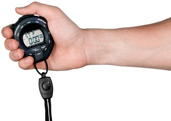 Digital Stopwatch in a Hand