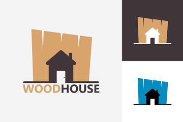 Wood House Logo Template Design Vector, Emblem, Design Concept, Creative Symbol, Icon