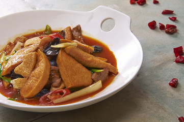 Chinese food and gourmet tofu chips