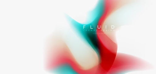 Mixing liquid color flow abstract background. Trendy abstract layout template for business or technology presentation, internet poster or web brochure cover, wallpaper
