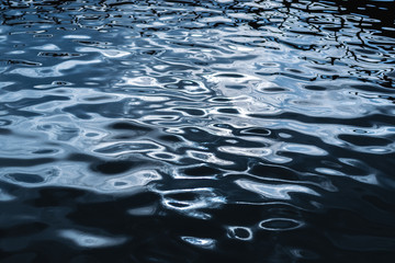 the reflection of light in the water