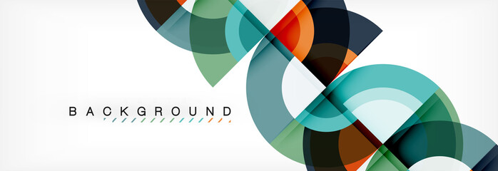 Obraz premium Vector circular geometric abstract background