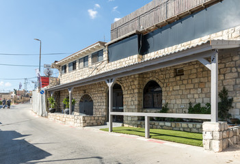 A quiet street in the early morning in the Jewish Quarter in the old town of Safed