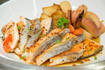 Special Shrimp fried rice in white cup on table