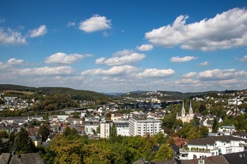 Fototapeta na wymiar Blick über die Dächer von Siegen