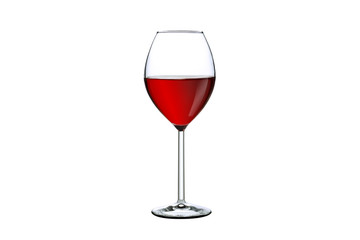 wine glass on pure white background