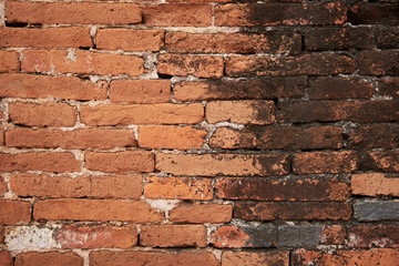 Background pattern of old brown brick wall