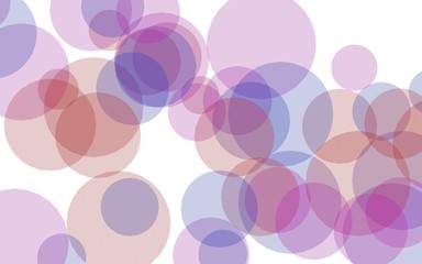 Multicolored translucent circles on a white background. Green tones. 3D illustration