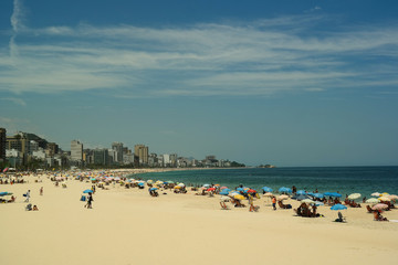 Fototapeta na wymiar Summer beach day in Rio de Janeiro (Leblon - Brazil)