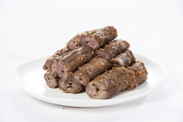 Spiced duck neck food