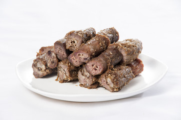 Spiced duck neck food