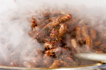 Braised duck neck food