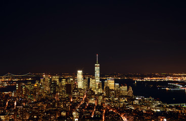 New York, Manhattan de nuit