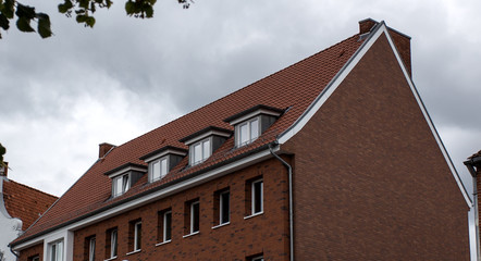 the roof of the house with nice window