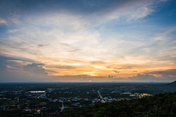 Aerial view. Landscape from the top of mountain