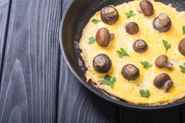 Omelette with mushroom