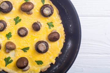 Omelette with mushroom