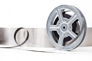 Obraz premium movie film reel on white background