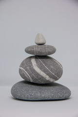 Stones on white background