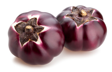 round mauve eggplant