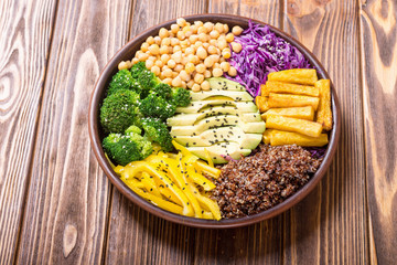 Healthy vegan salad . Buddha bowl