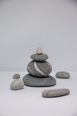 Stones on white background