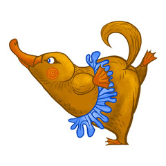 Cool animals character platypus 