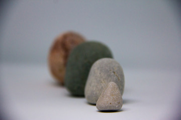 Stones on white background