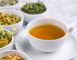 Alternative Medicine. Herbal Therapy. Infusion of healing plants.