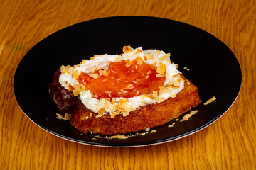 Sweet Brioche with jam