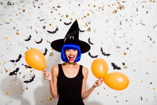 Portrait of careless, carefree, dream, dreamy, charming woman wi