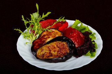 Grilled eggplant with tomato