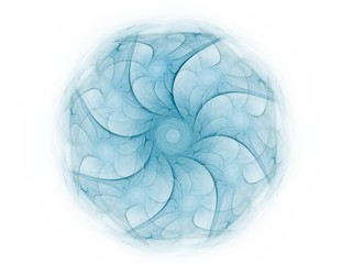 Lacy colorful clockwork pattern. Digital fractal art design. Abstract design of sacred symbols signs geometry.