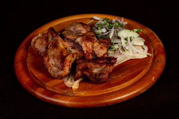 Grilled pork kebab
