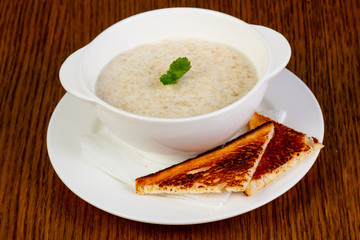 Breakfast rice porridge