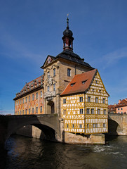Obraz premium Altes Rathaus in Bamberg, Oberfranken, Bayern, Deutschland 