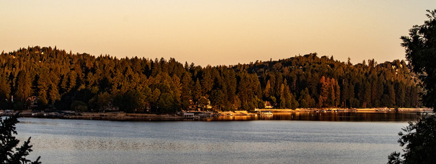 Sunrise on beautiful Lake Arrowhead, California